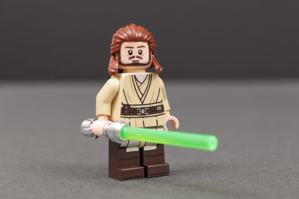 Lego Star Wars Qui Gon Jinn Minifigure Jedi Dark Brown Beard 75383 Sw1334b