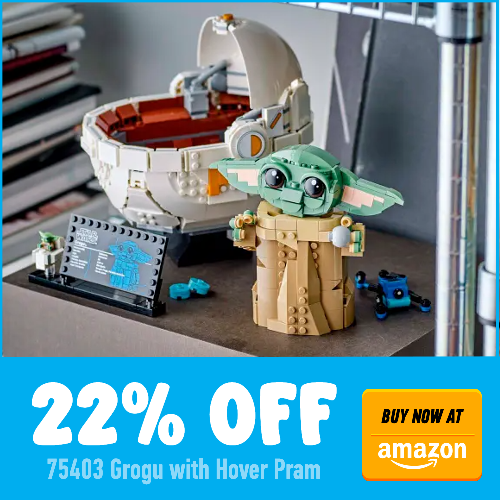 LEGO Star Wars 75403 Grogu con carrito flotante. Tarjeta de descuento del 22% en Amazon.