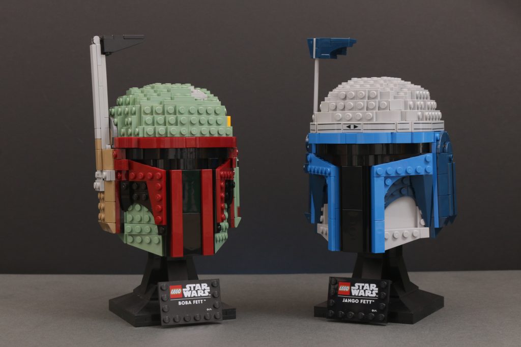 LEGO Star Wars 75408 Jango Fett Helmet 75277 Boba Fett Helmet comparison 2 1024x683