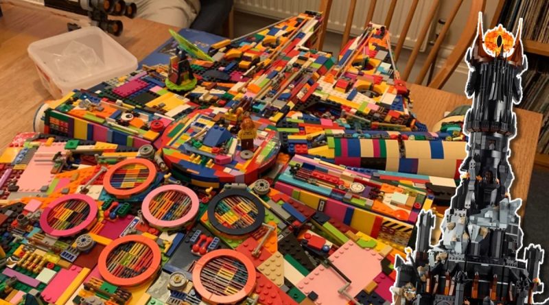 LEGO junk Falcon and Barad dur featured