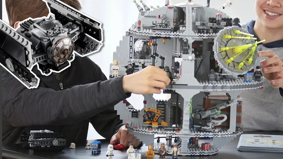 STAR WARS DEATH STAR & TIE ADVANCED ×1 Star Wars Transformers 01 - TIE Advanced Darth Vader - YouTube