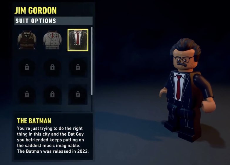 Jim Gordon Suit options