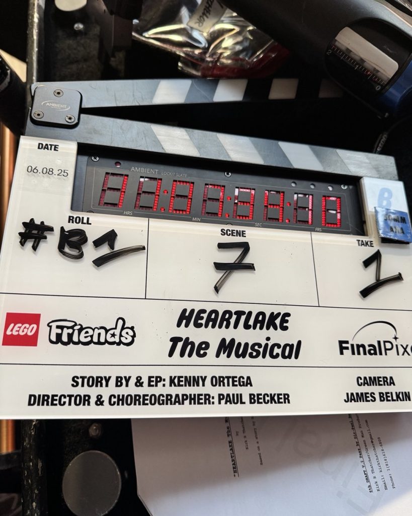 KENNY ORTEGA LEGO Friends Heartlake The Musical clapperboard 819x1024