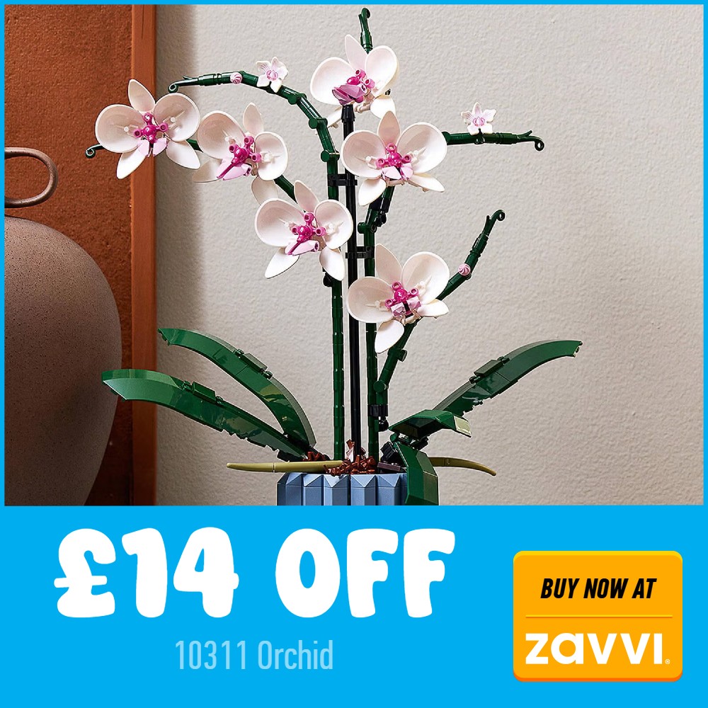 LEGO Icons 10311 orchid 14 off zavvi deal card blue