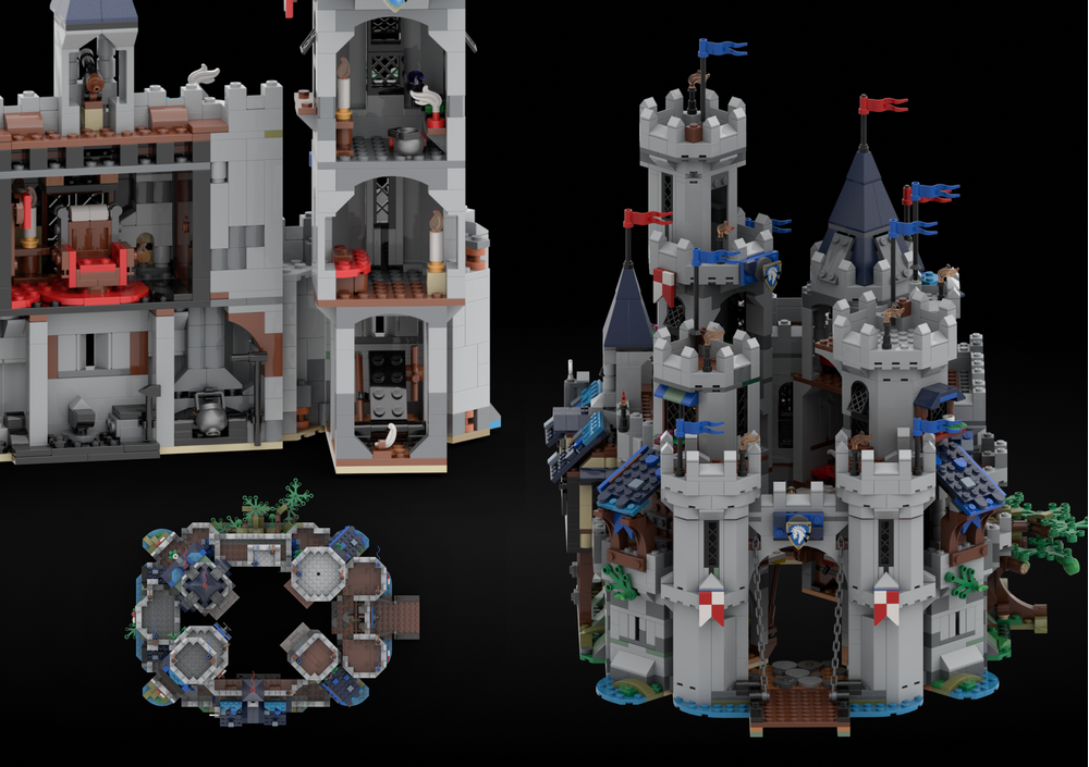 Rebrickable LEGO 31168 Medieval Horse Knight Castle alt build Horse Knight Citadel 2