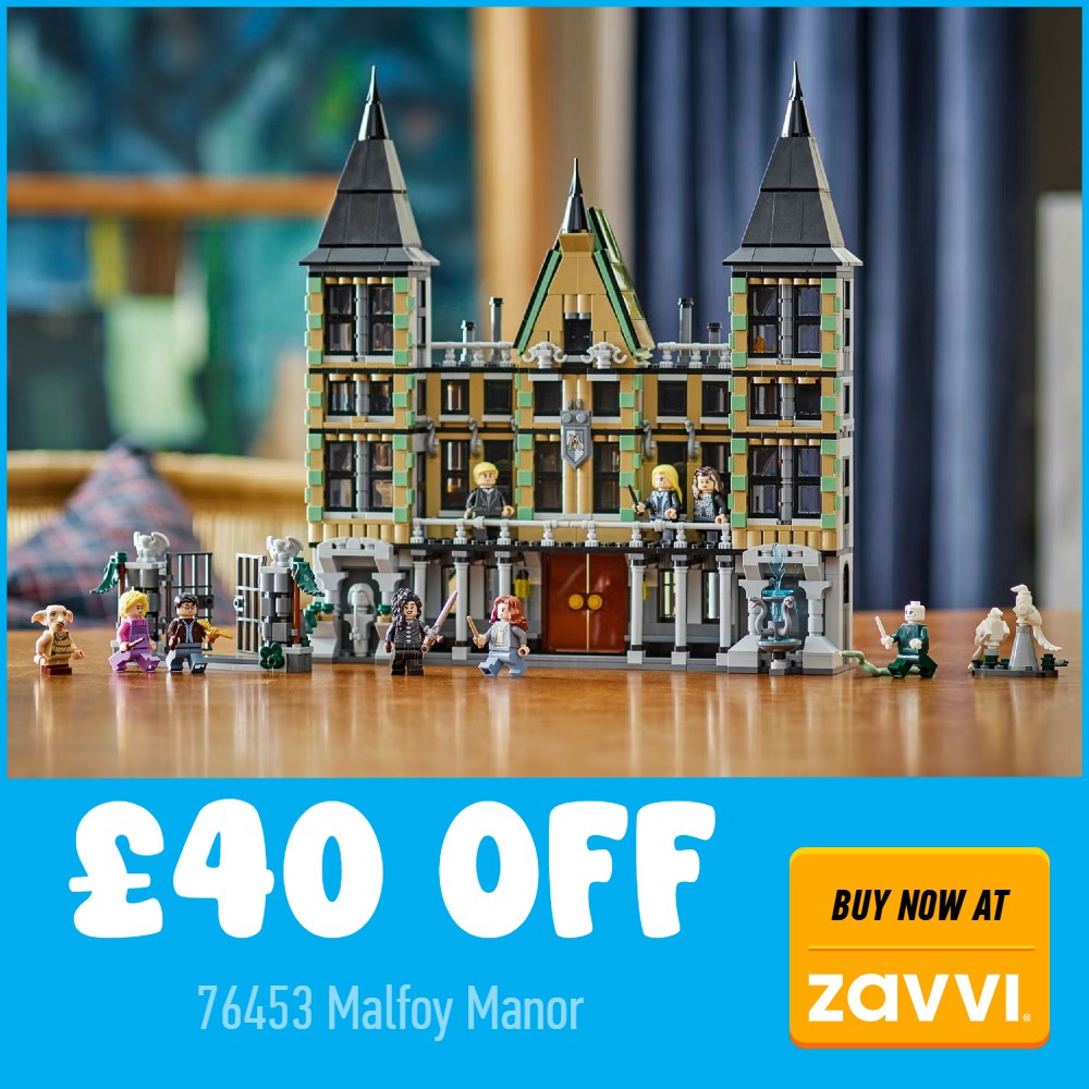 lego 76453 malfoy manor 40 off zavvi deal card blue