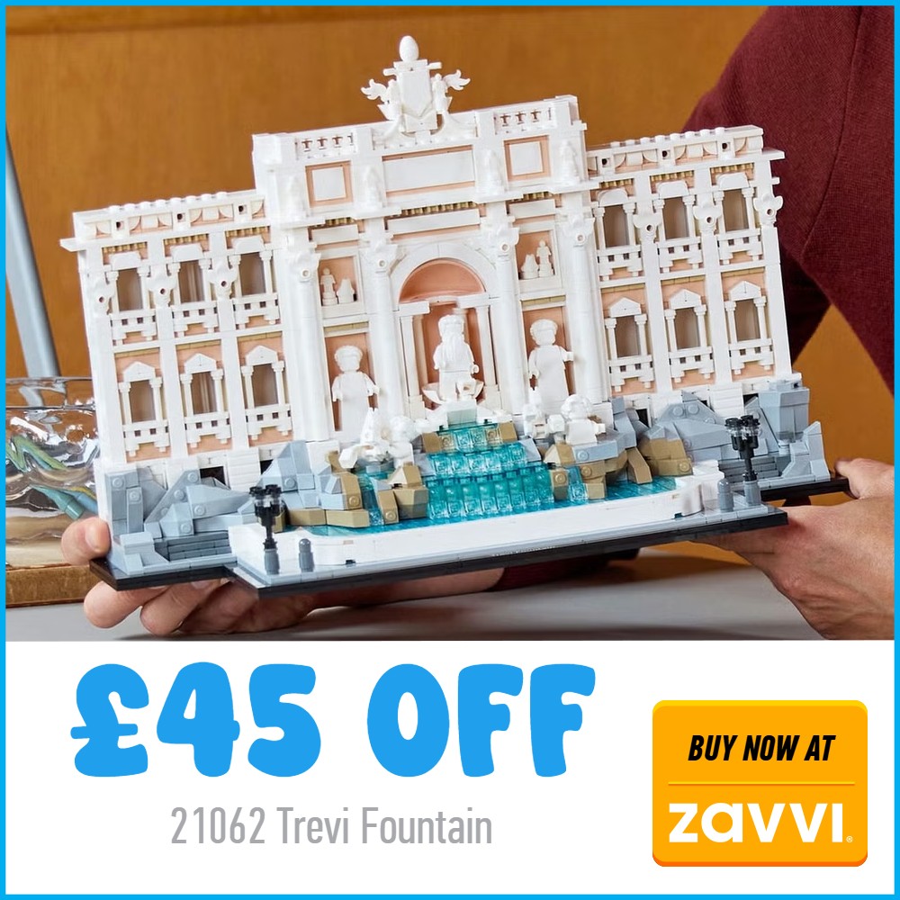 lego architecture 21062 trevi fountain 45 off zavvi deal card white