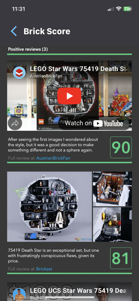 75419 Death Star Brick Score screenshot 2 473x1024