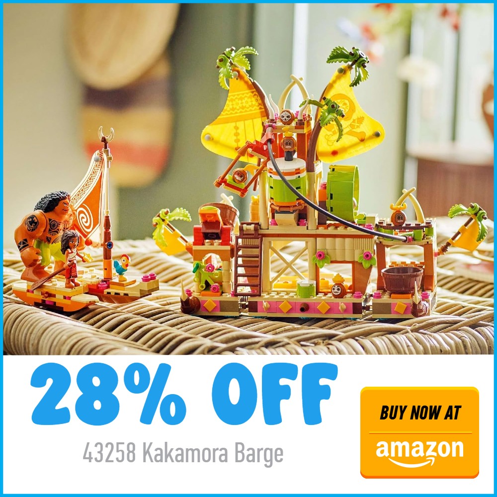 LEGO 43258 kakamora barge 28 off amazon deal card white