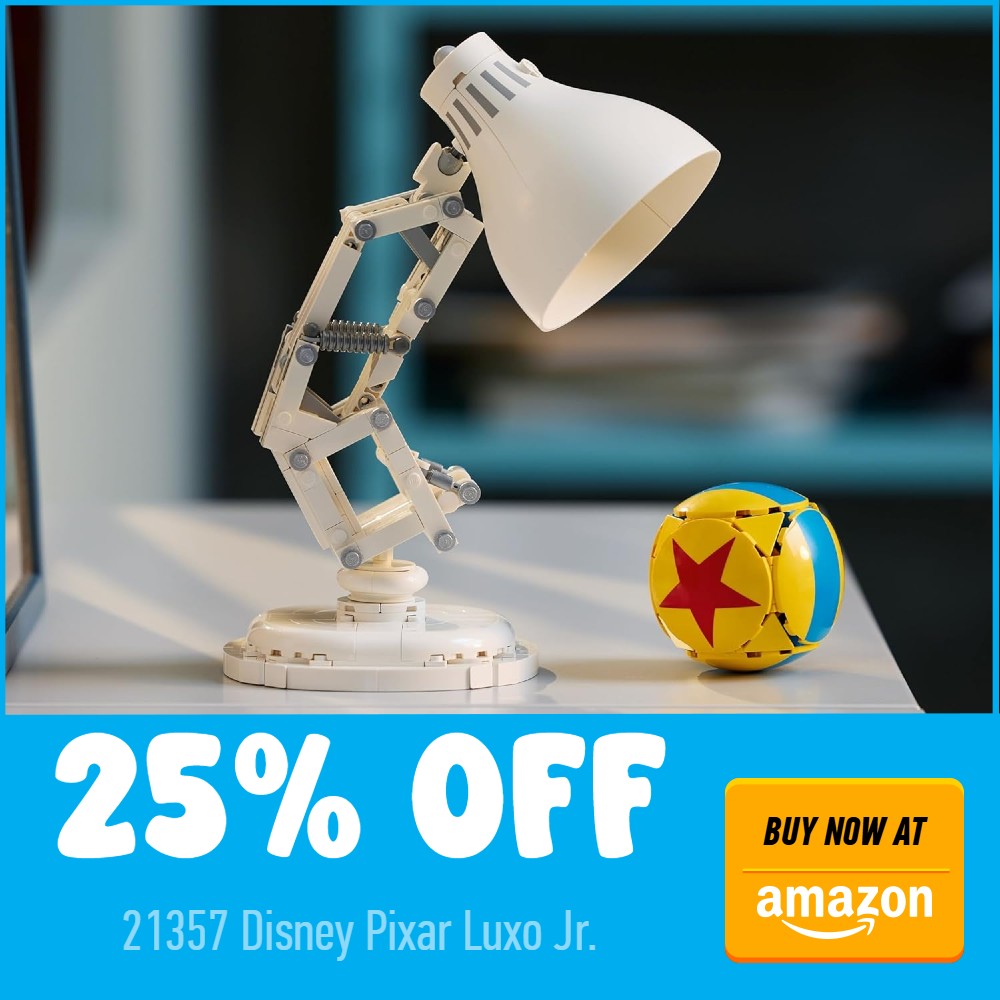 LEGO Ideas 21357 disney pixar luxo jr amazon deal card 25 off