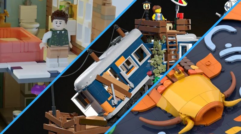 LEGO Ideas BBS Ghosts, Zug, Schrottplatz, Leben der Kois (im Fokus)