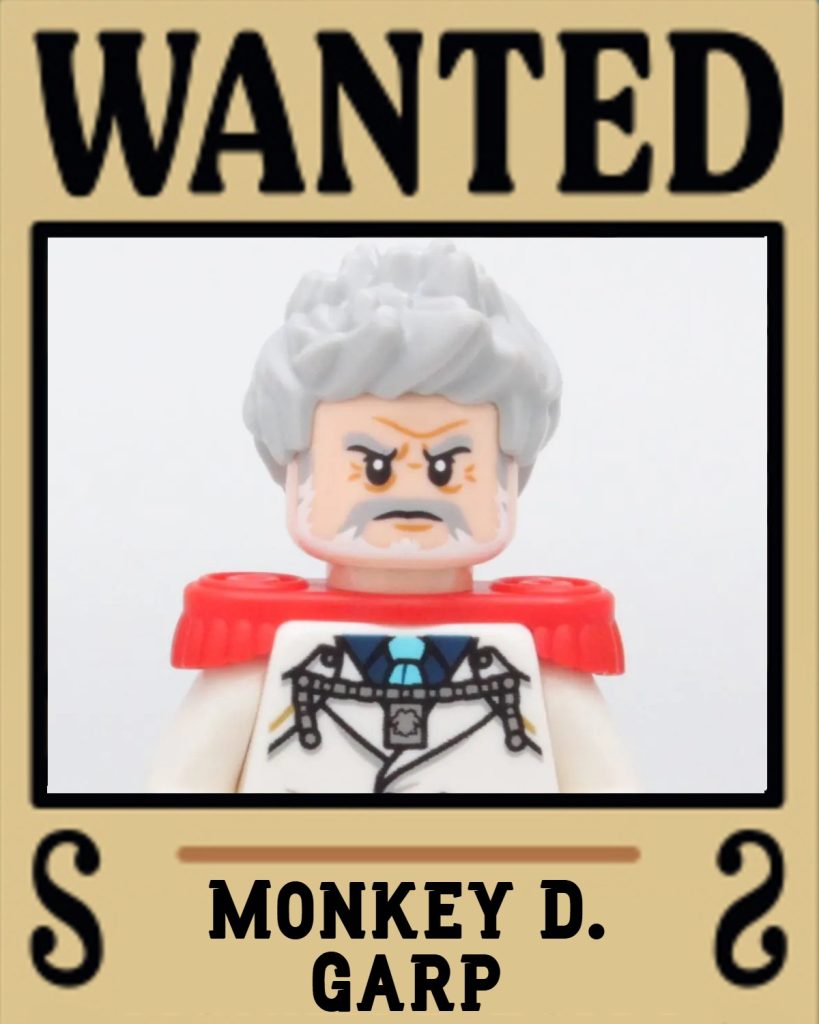 lego one piece monkey d garp wanted poster brick fanatics review 819x1024