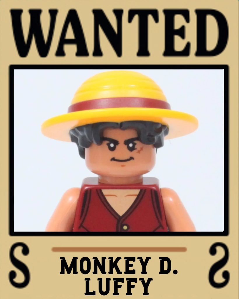 lego one piece monkey d luffy wanted poster brick fanatics review 819x1024