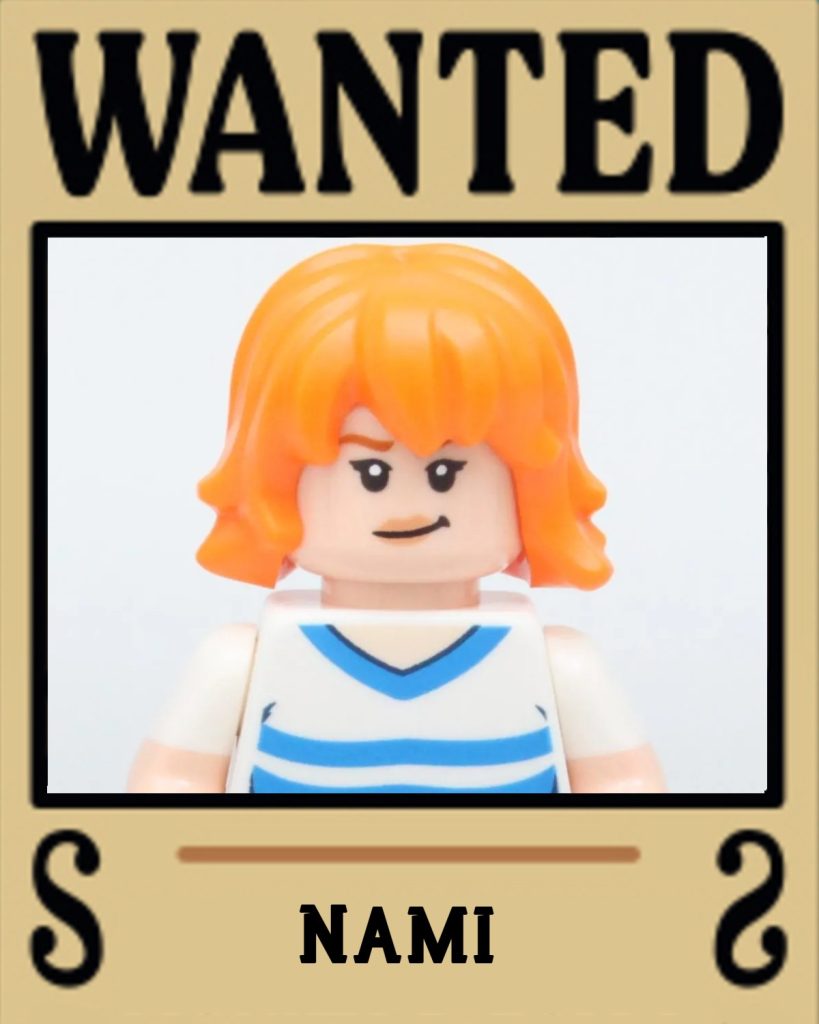 lego one piece nami wanted poster brick fanatics review 819x1024