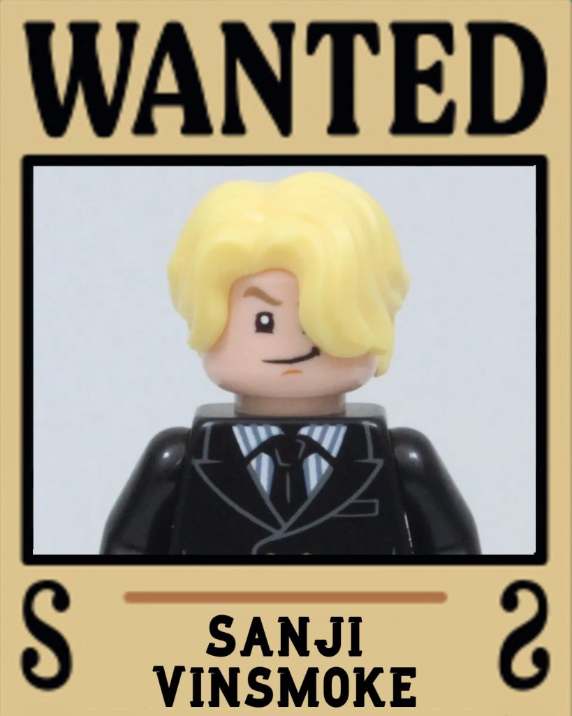 lego one piece sanji vinsmoke wanted poster brick fanatics review 819x1024