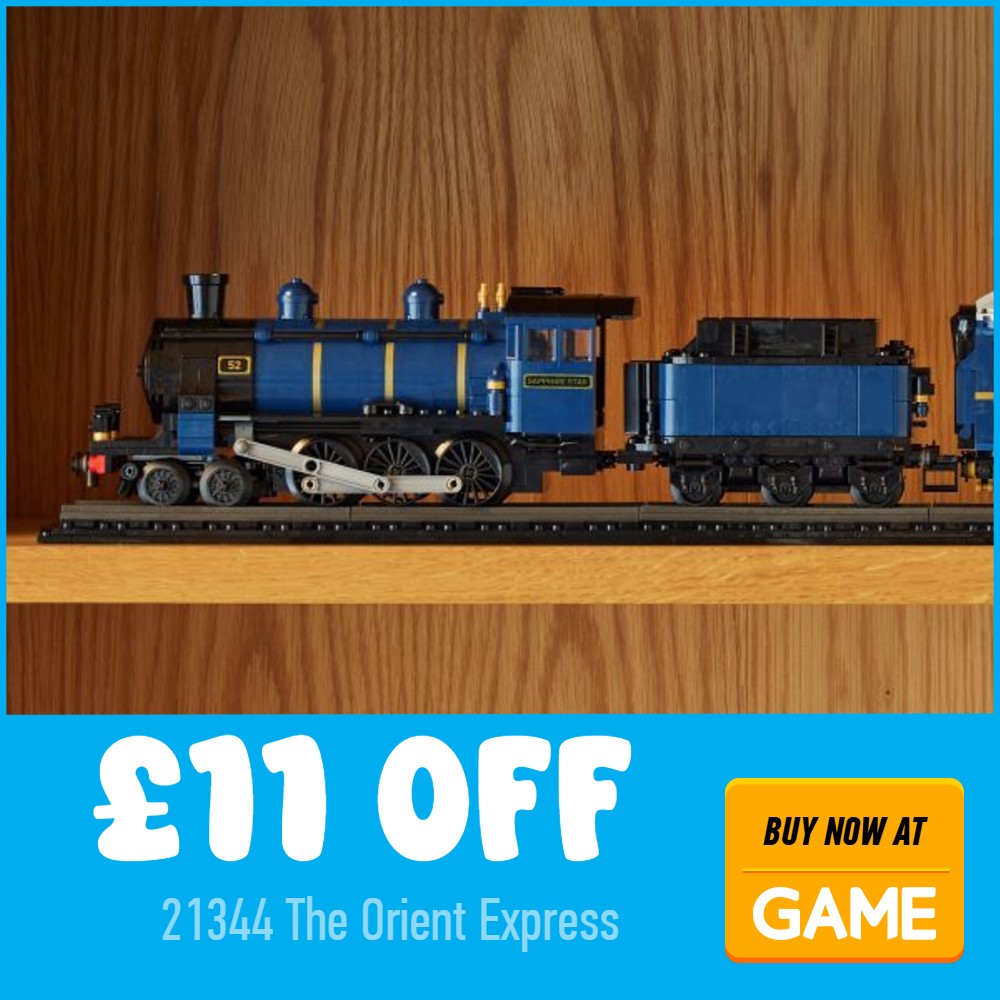 LEGO Ideas 21344 the orient express 11 off game deal card blue