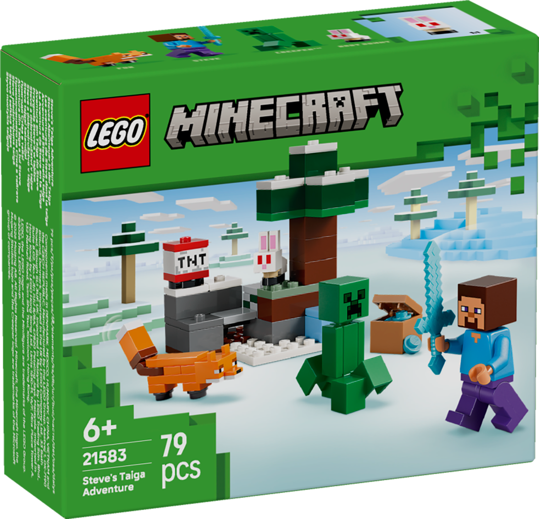 LEGO Minecraft 21583 Steves Taiga-Abenteuer, Vorderseite der Verpackung, 1065x1024