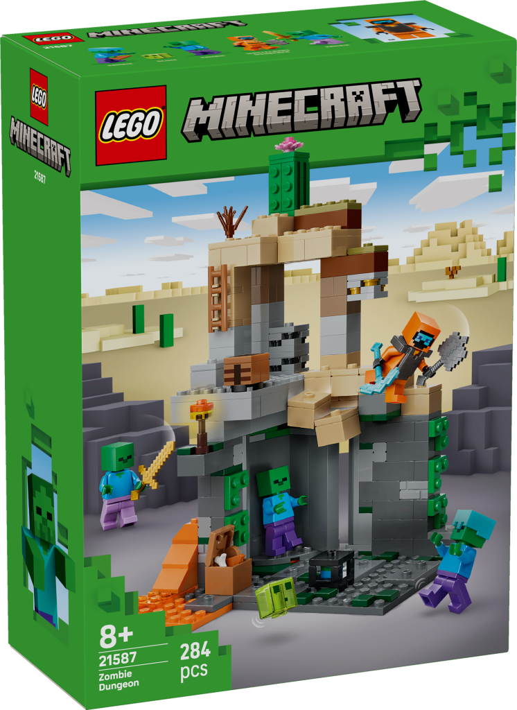 LEGO Minecraft 21587 Zombie Dungeon Vorderseite der Verpackung 746x1024