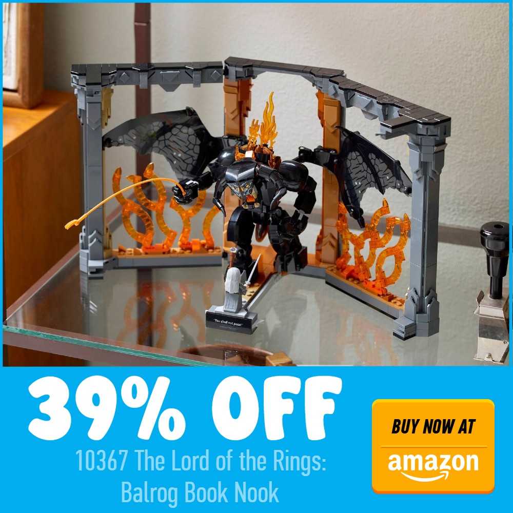 lego 10367 balrog book nook 39 off amazon deal card blue