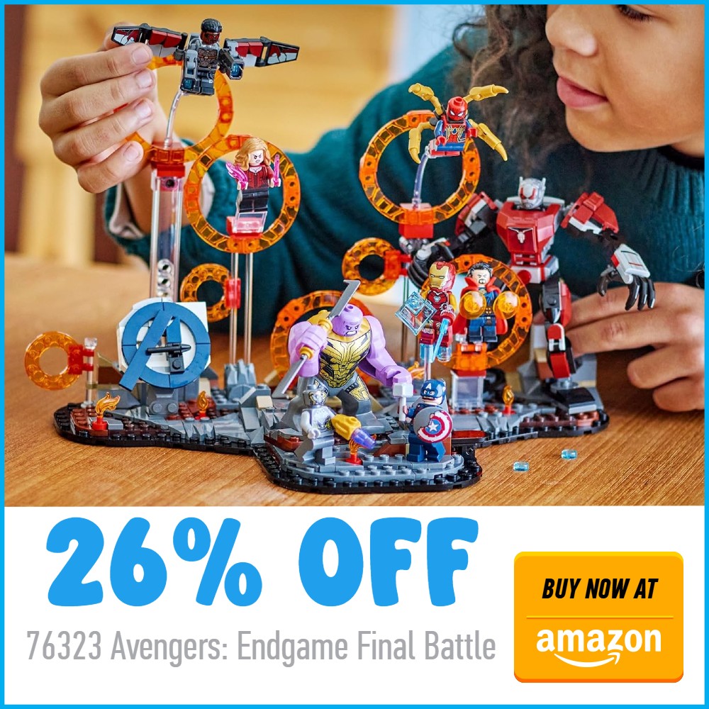 lego marvel 76323 26 off amazon deal card white