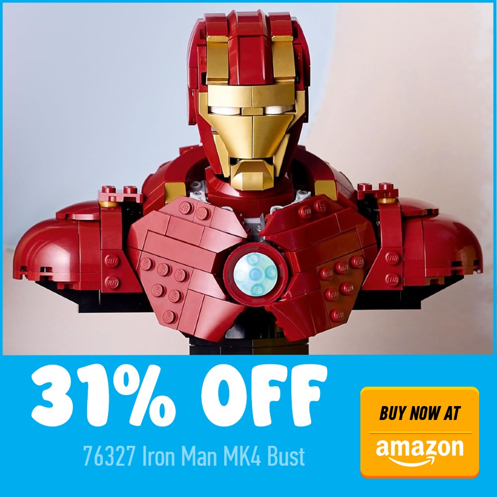 lego marvel 76327 bust 31 off amazon deal card blue