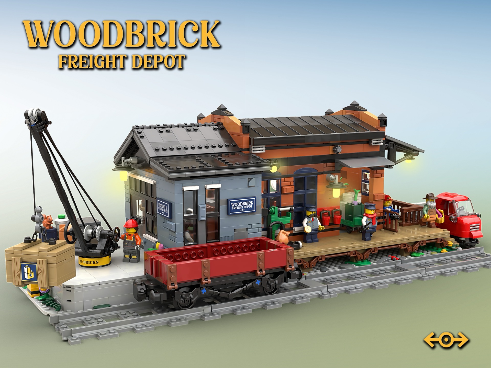 LEGO BrickLink Series 9 Woodbrick Freight Depot 1