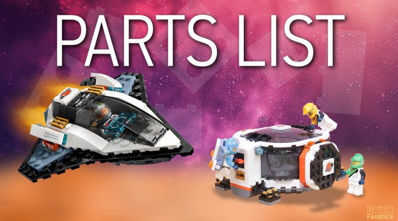 LEGO City spaceship and capsule parts list featured