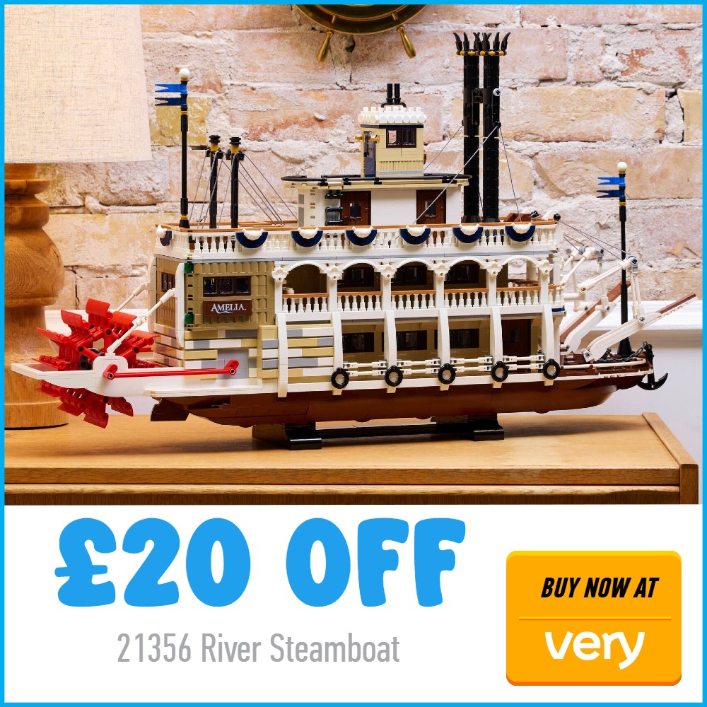 LEGO Ideas 21356 river steamboat 20 off very deal card