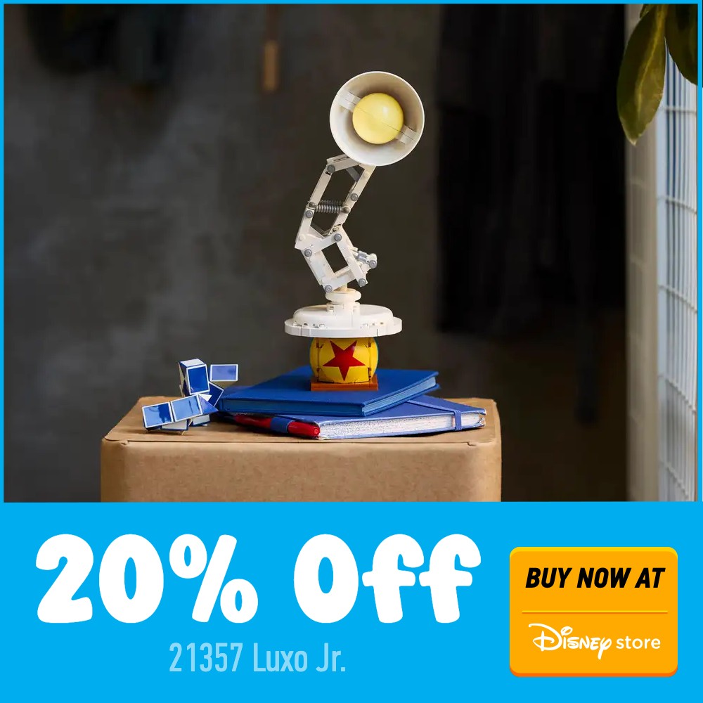 LEGO Ideas 21357 Disney Store deal card