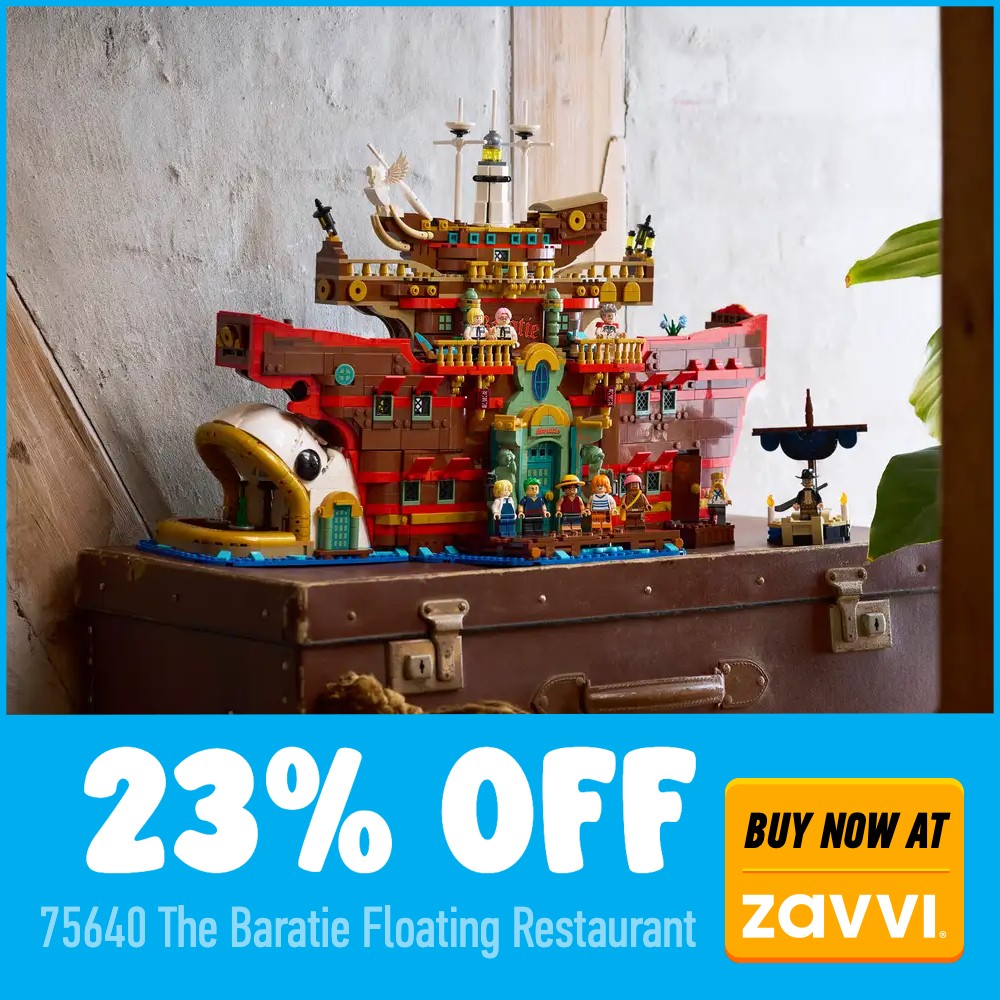 LEGO One Piece 75640 Zavvi deal card