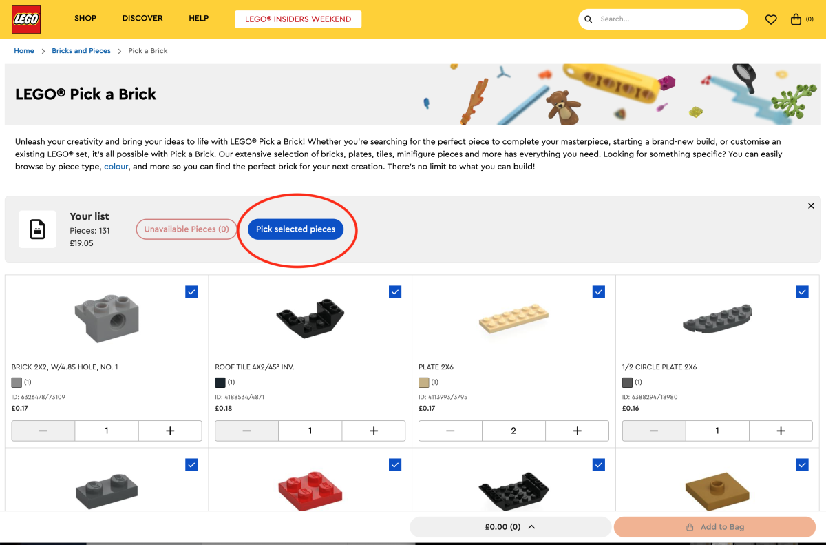 LEGO Pick a Brick upload process City spaceship 1200x791