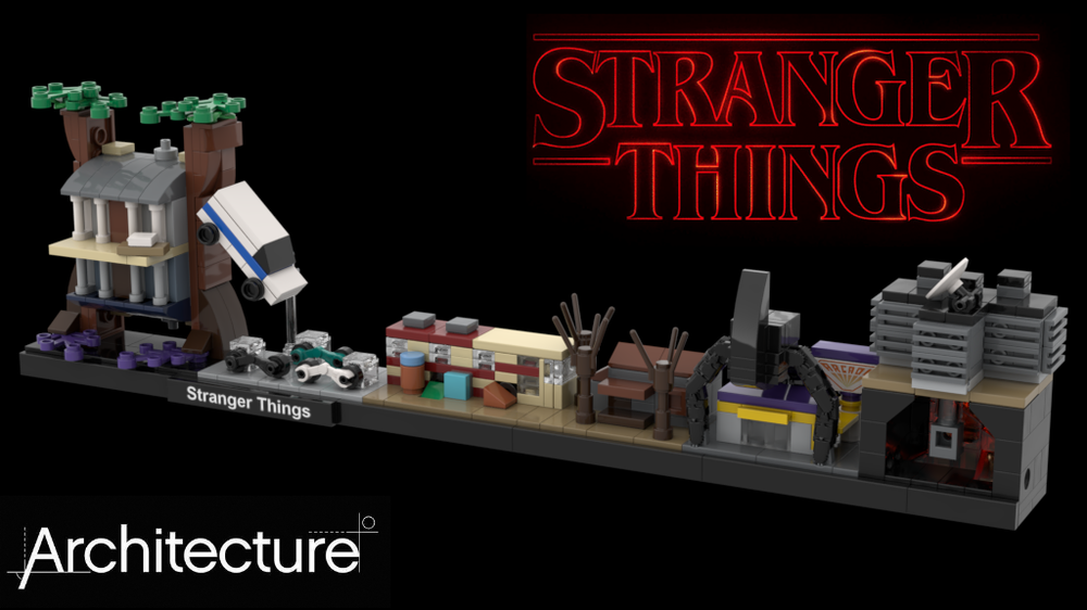 Rebrickable Stranger Things Skyline Architecture 