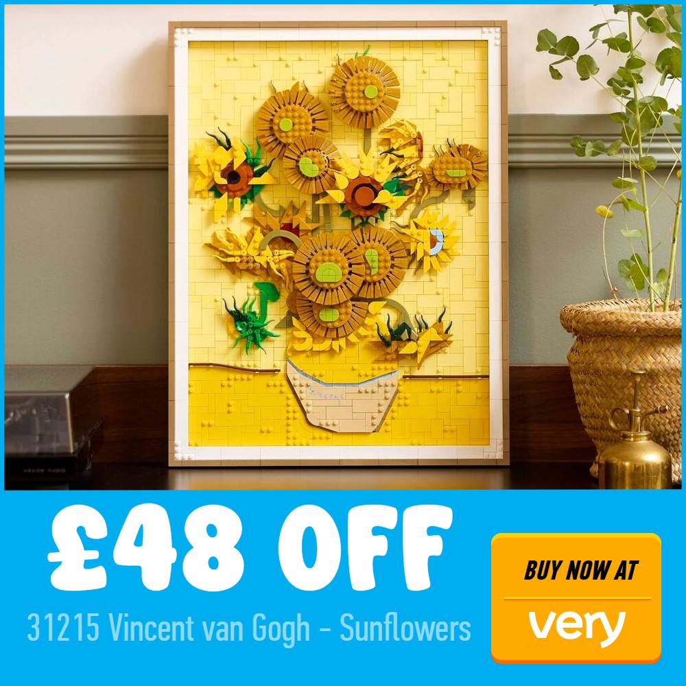 lego 31215 vincent van gogh sunflowers 48 off deal card blue very