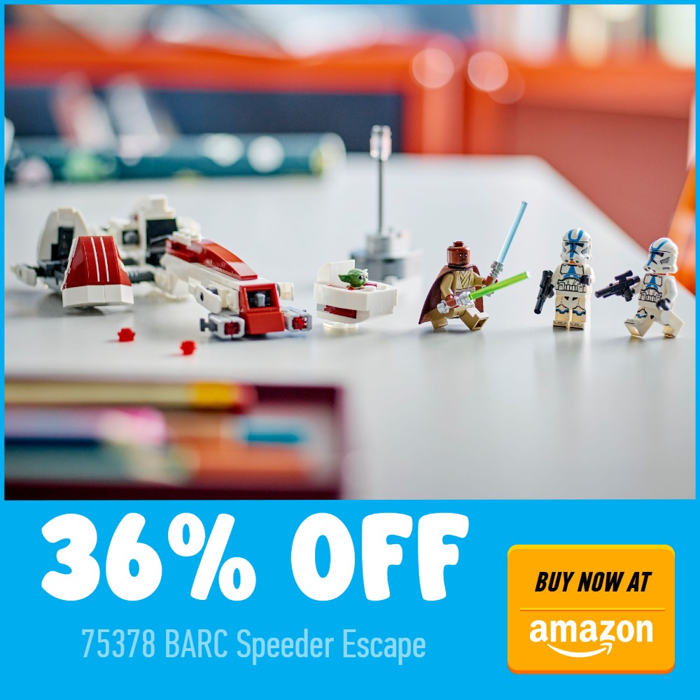 lego star wars 75378 barc speeder escape 36 off amazon deal card blue