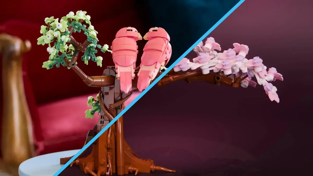 Comparing LEGO Ideas 21365 Love Birds to original fan design