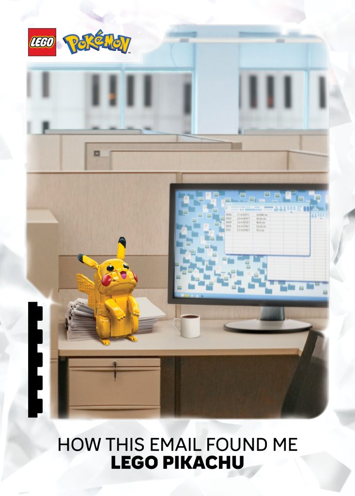 How This email Found Me LEGO Pikachu 733x1024