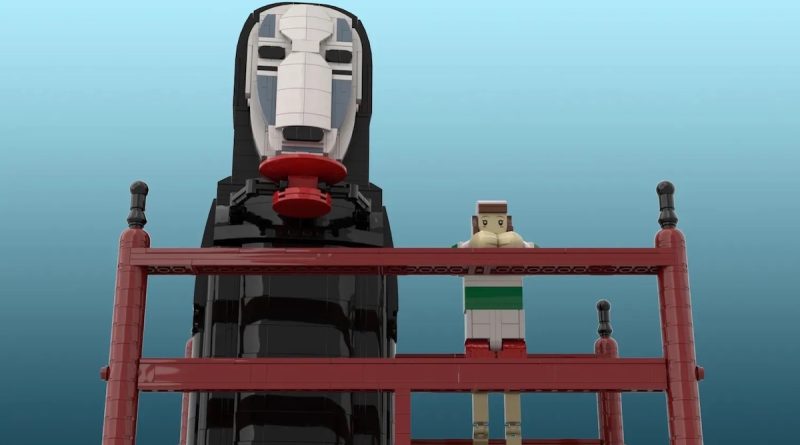 LEGO Ideas Chihiro No Face Sparschwein im Fokus
