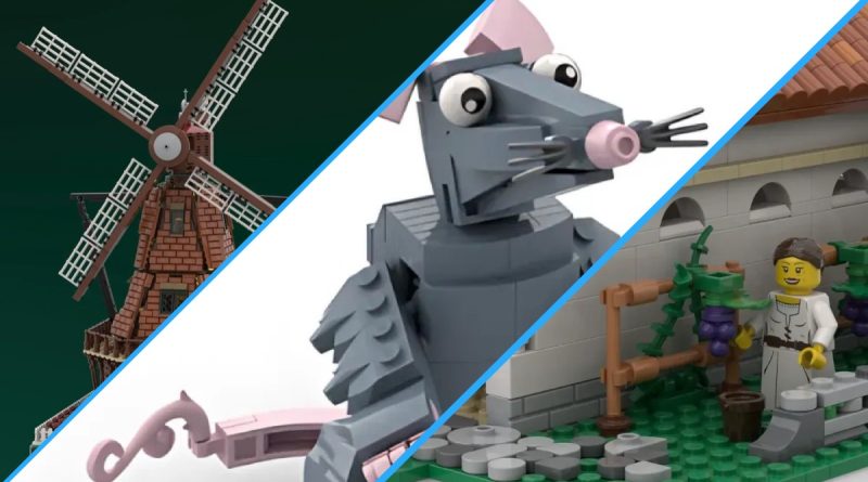 LEGO Ideas Remy Roman Town Windmühle im Fokus