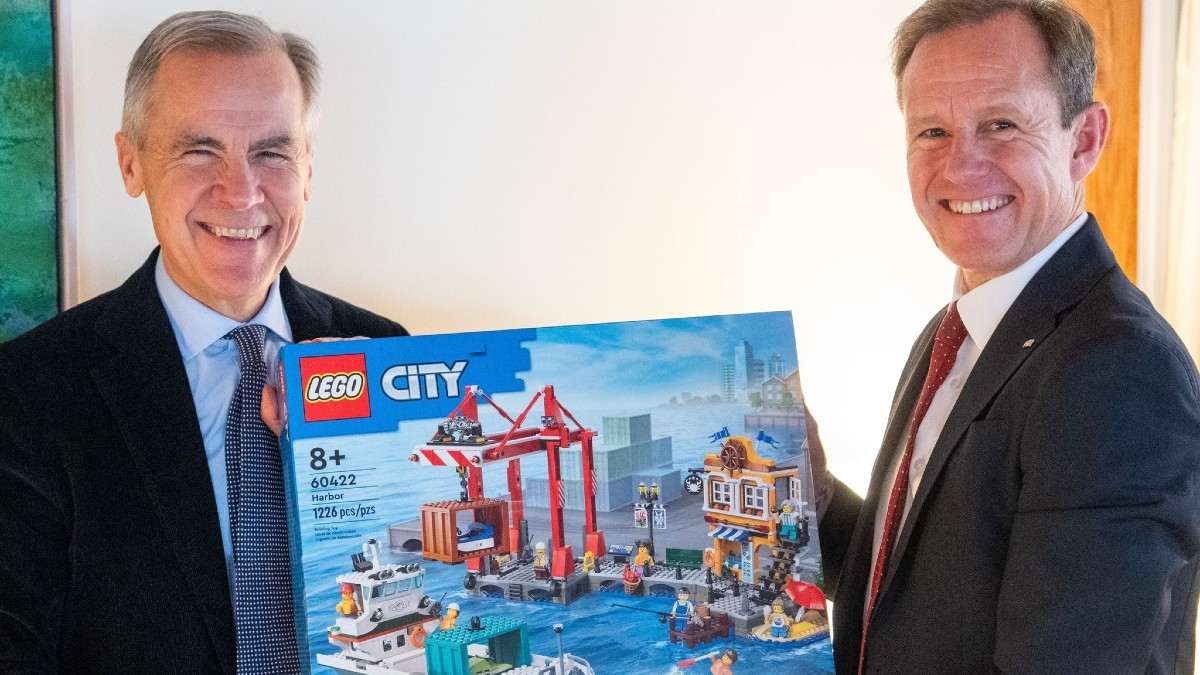 Canadian Prime Minister gifted LEGO City set by Danish ambassador