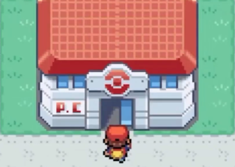 pokemon center exterior gen 1 remake pecha