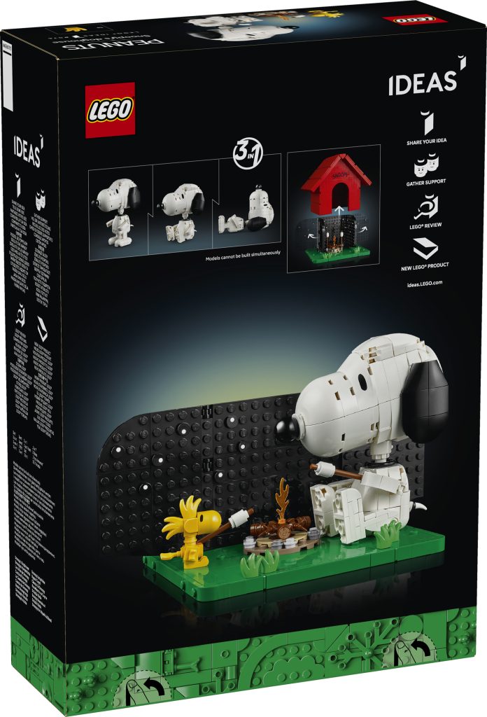 LEGO Ideas 21368 Peanuts – Snoopys Hundehus æske bagside 696x1024