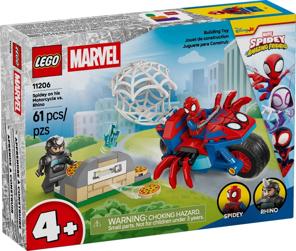 LEGO Marvel 11206 Spidey auf seinem Motorrad gegen Rhino (Box 1200x1020)