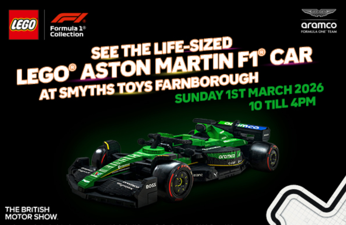 LEGO Smyths Toys lebensgroßer Aston Martin 1200x781