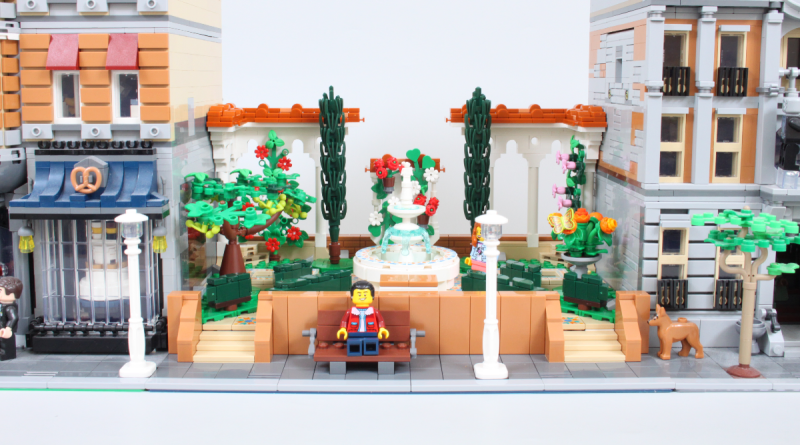 lego 10359 fontana giardino modulare ricostruzione recensione in evidenza 2