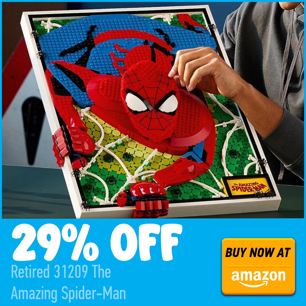 Lego Art 31209 O Espetacular Homem-Aranha - 29% de desconto na Amazon (cartão promocional) - Azul