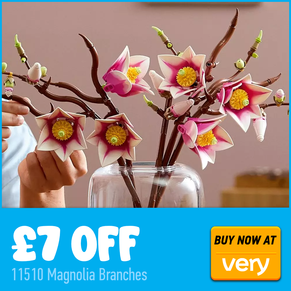 lego botânicas 11510 galhos de magnólia 7% de desconto com cartão promocional