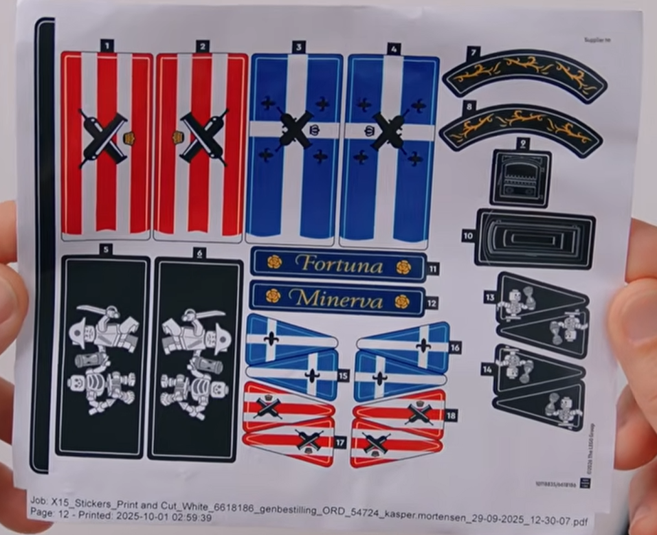 LEGO Bricklink Serie 7 Fregatten-Aufkleber Brick Quest