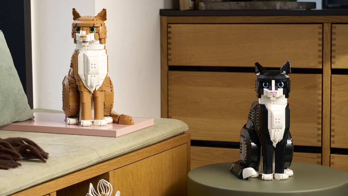 lego ideas 21376 orange cat 21349 tuxedo cat lifestyle featured