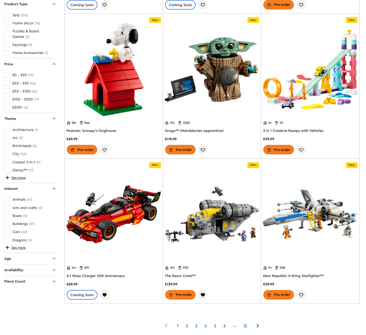 lego.com Screenshot vom 23. Februar 2026