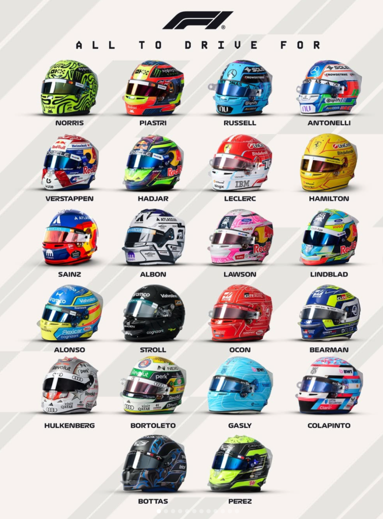 Formula 1 helmet designs 755x1024